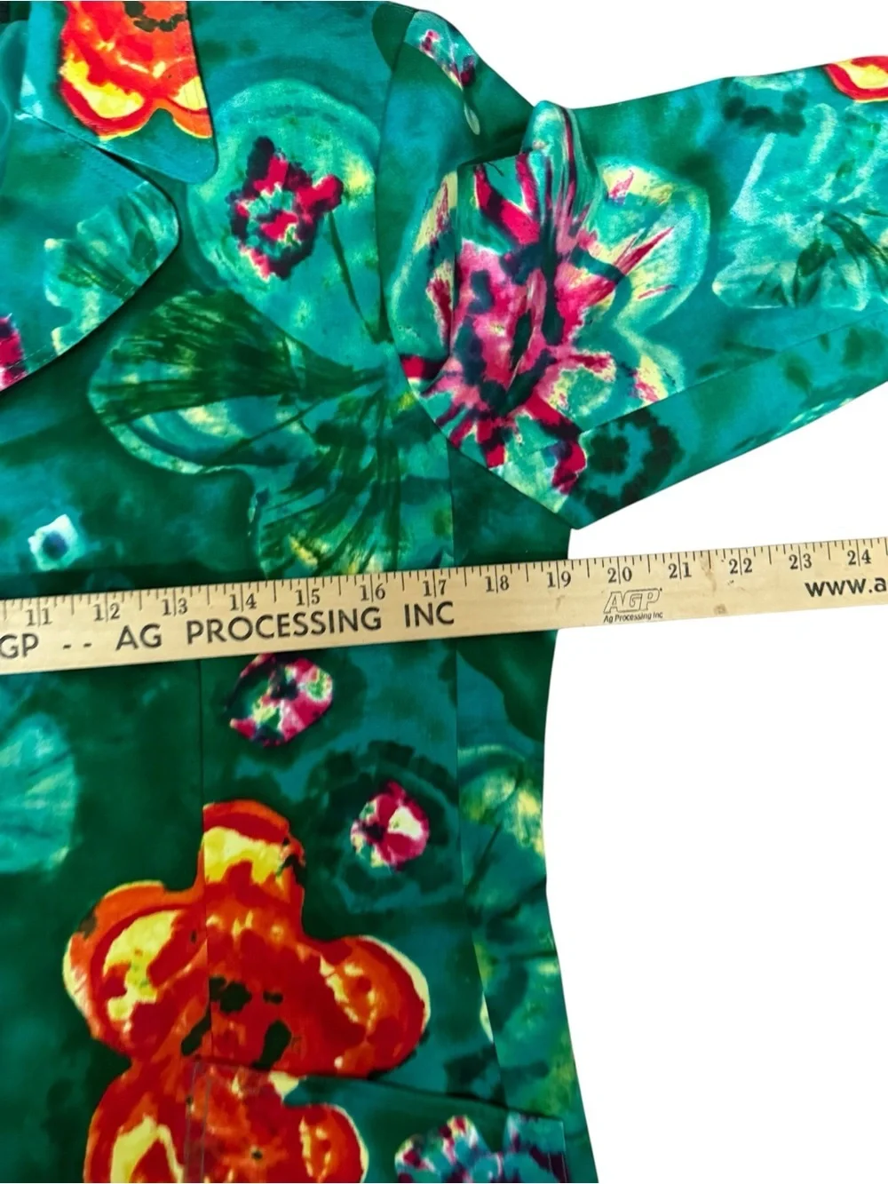 Harvé Benard Floral Blazer Jacket Size 10 Artsy Botanical Cotton Stretch Career